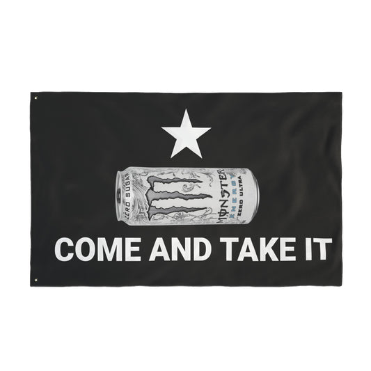 WHITE MONSTER FLAG