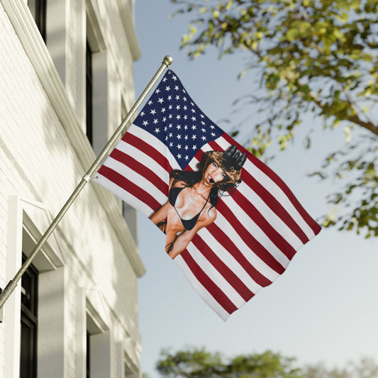 MEGAN FOX NODS AMERICAN FLAG