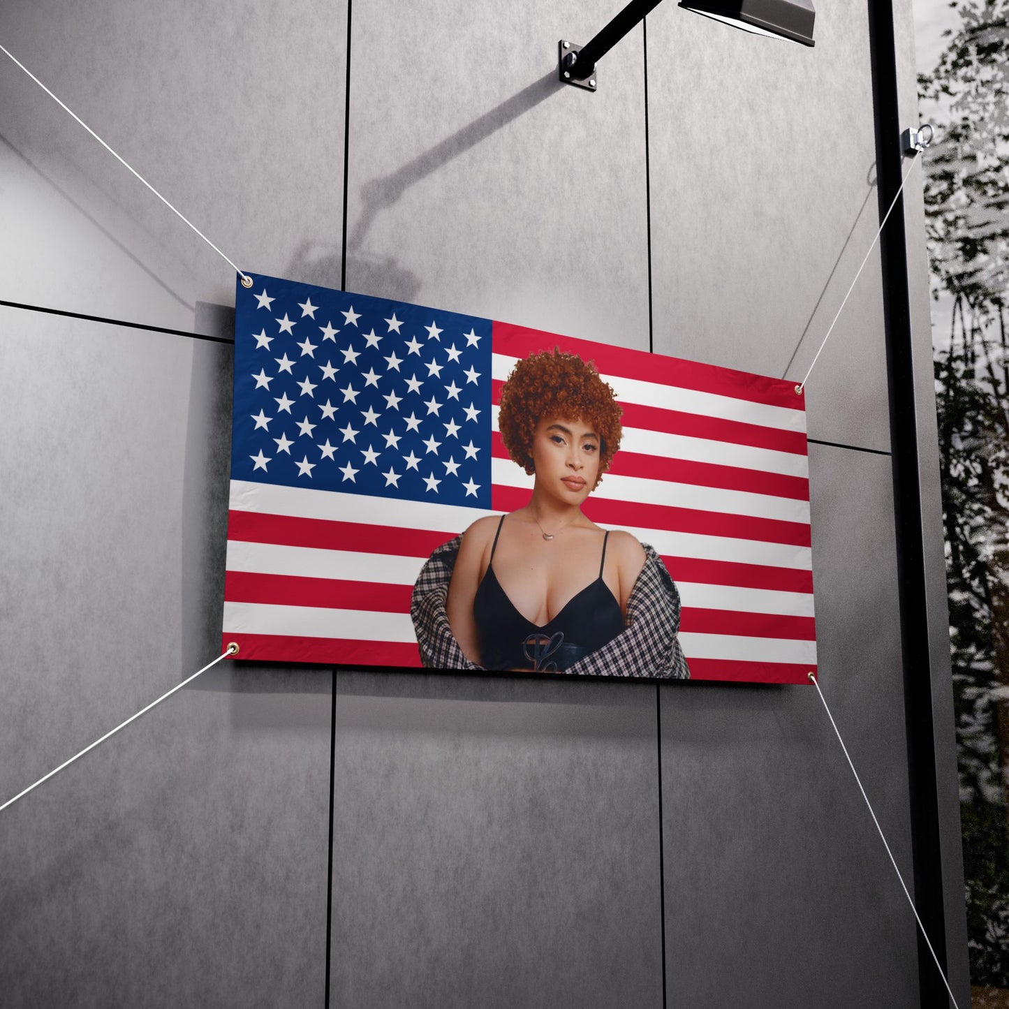 ICE SPICE AMERICAN FLAG (HEAVY DUTY VINYL BANNER)