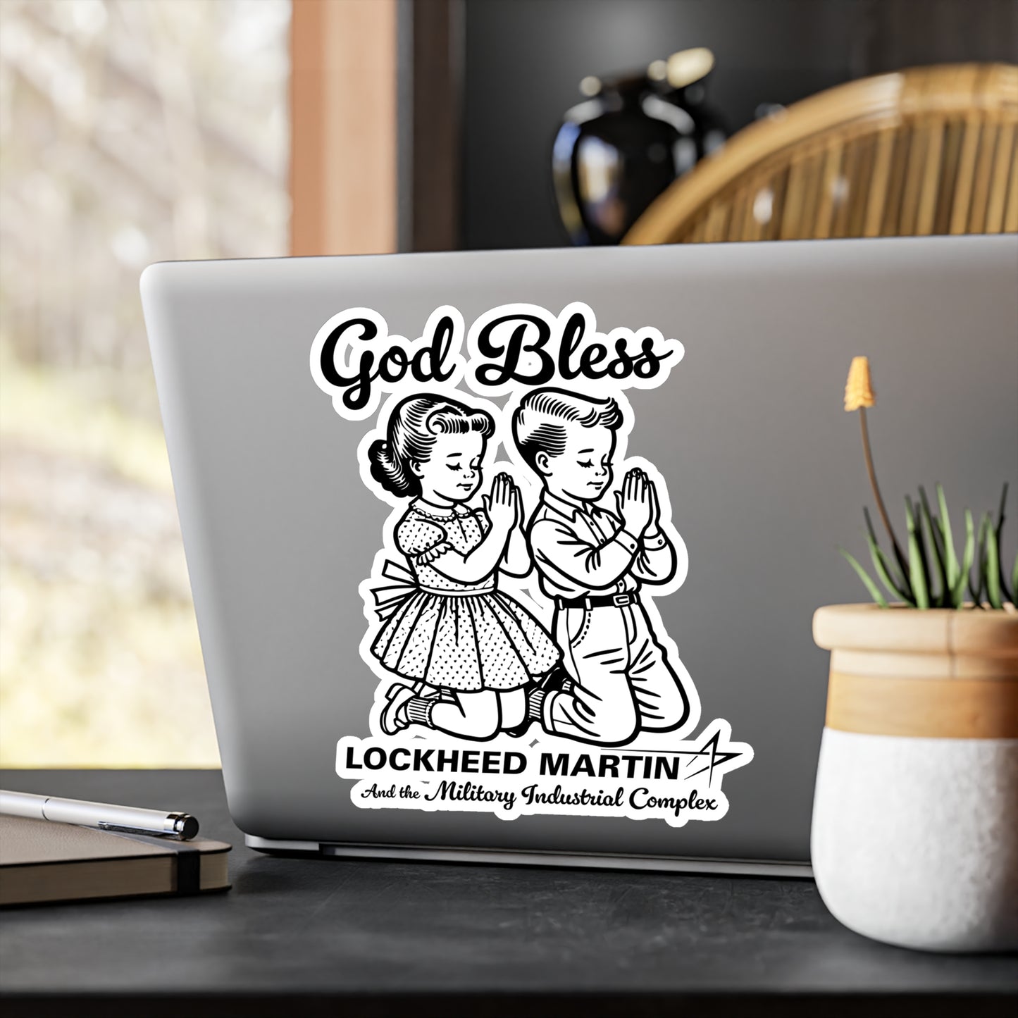 GodBless Lockhead Martin Sticker