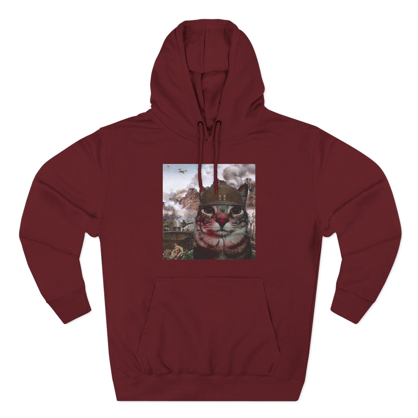 Two-Thousand Yard Stare Cat Hoodie