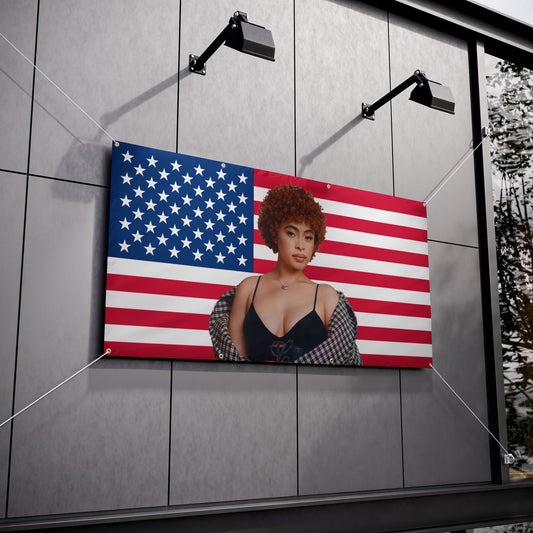 ICE SPICE AMERICAN FLAG (HEAVY DUTY VINYL BANNER)