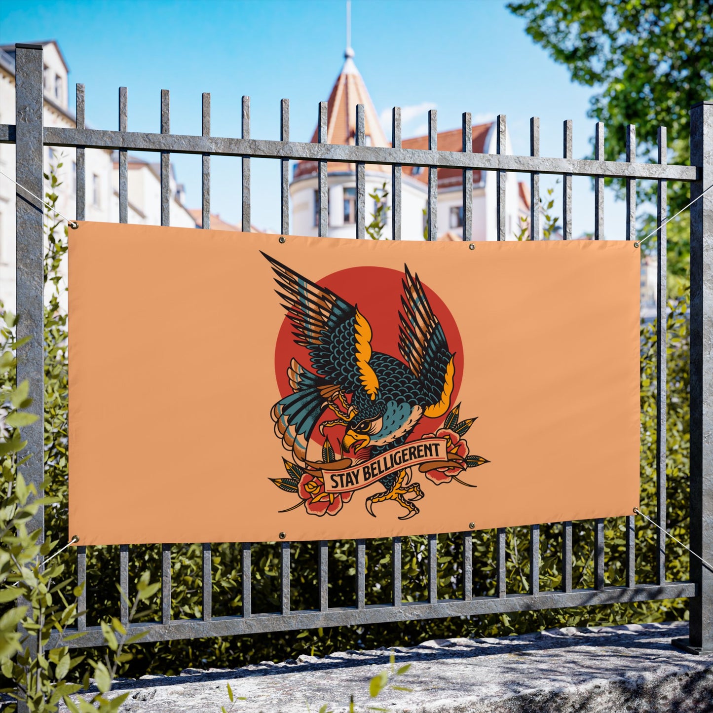 Stay Belligerent TradFalcon Banner