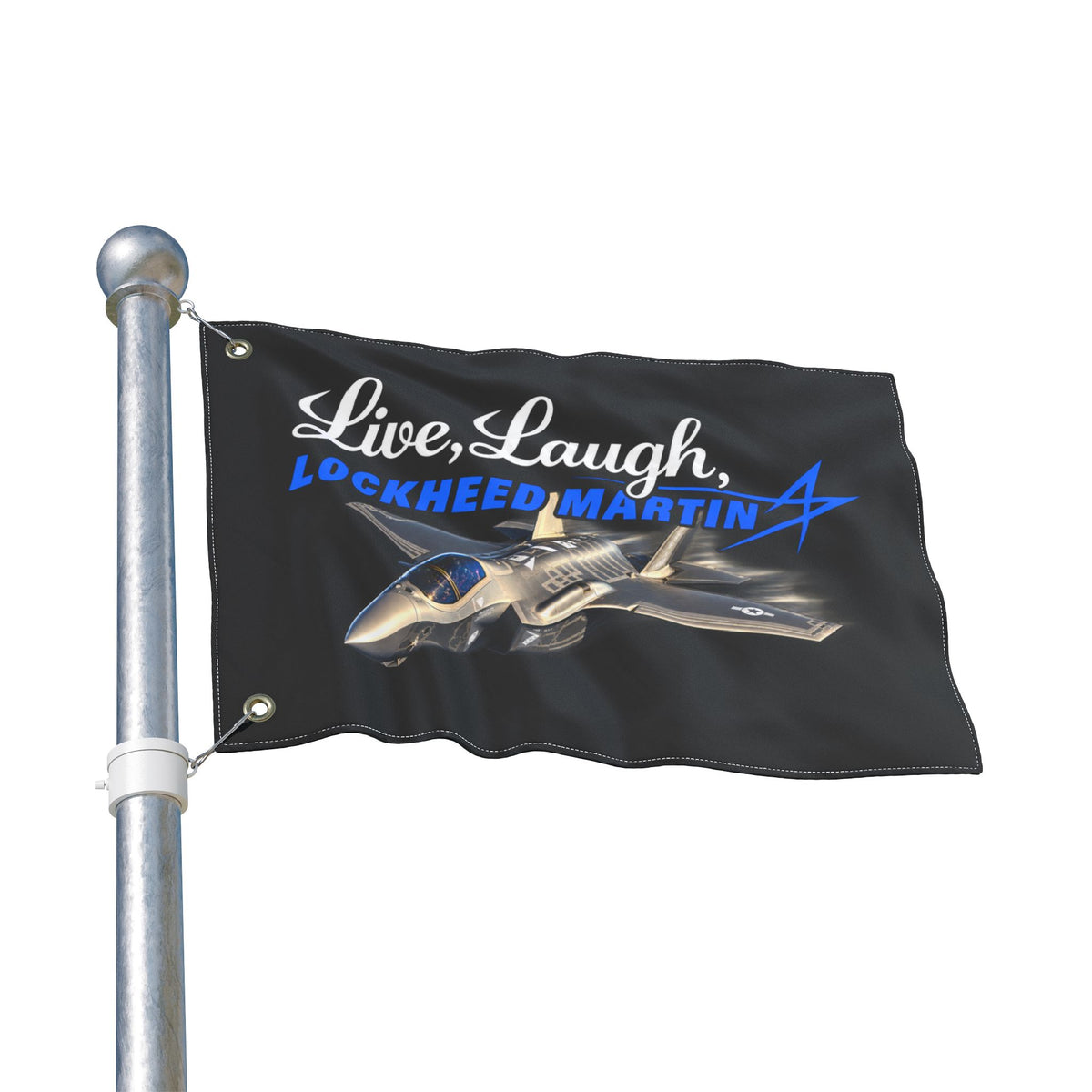 Live Laugh Lockhead Martin FLAG