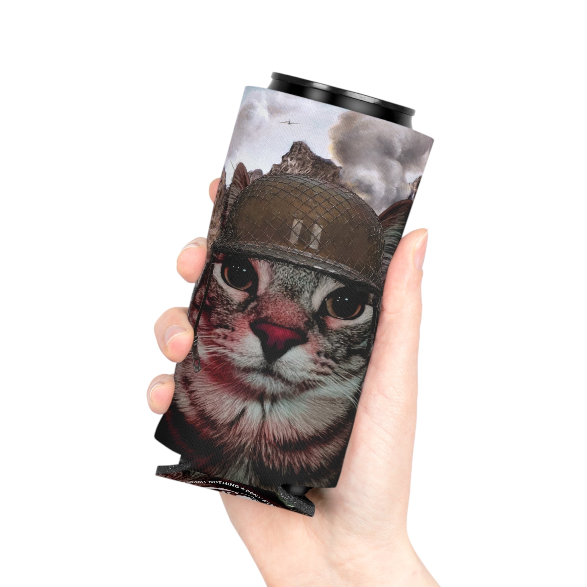 Two Thousand Yard Stare Cat Koozie