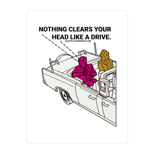 JFK CLEAR HEAD STICKER