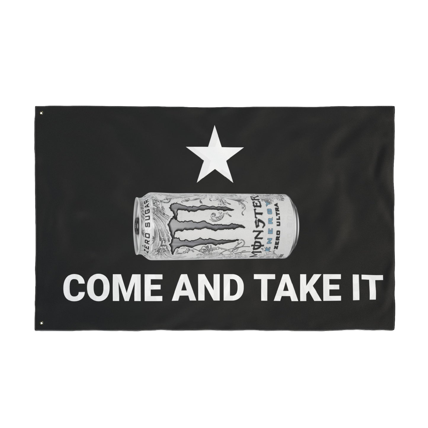 WHITE MONSTER FLAG