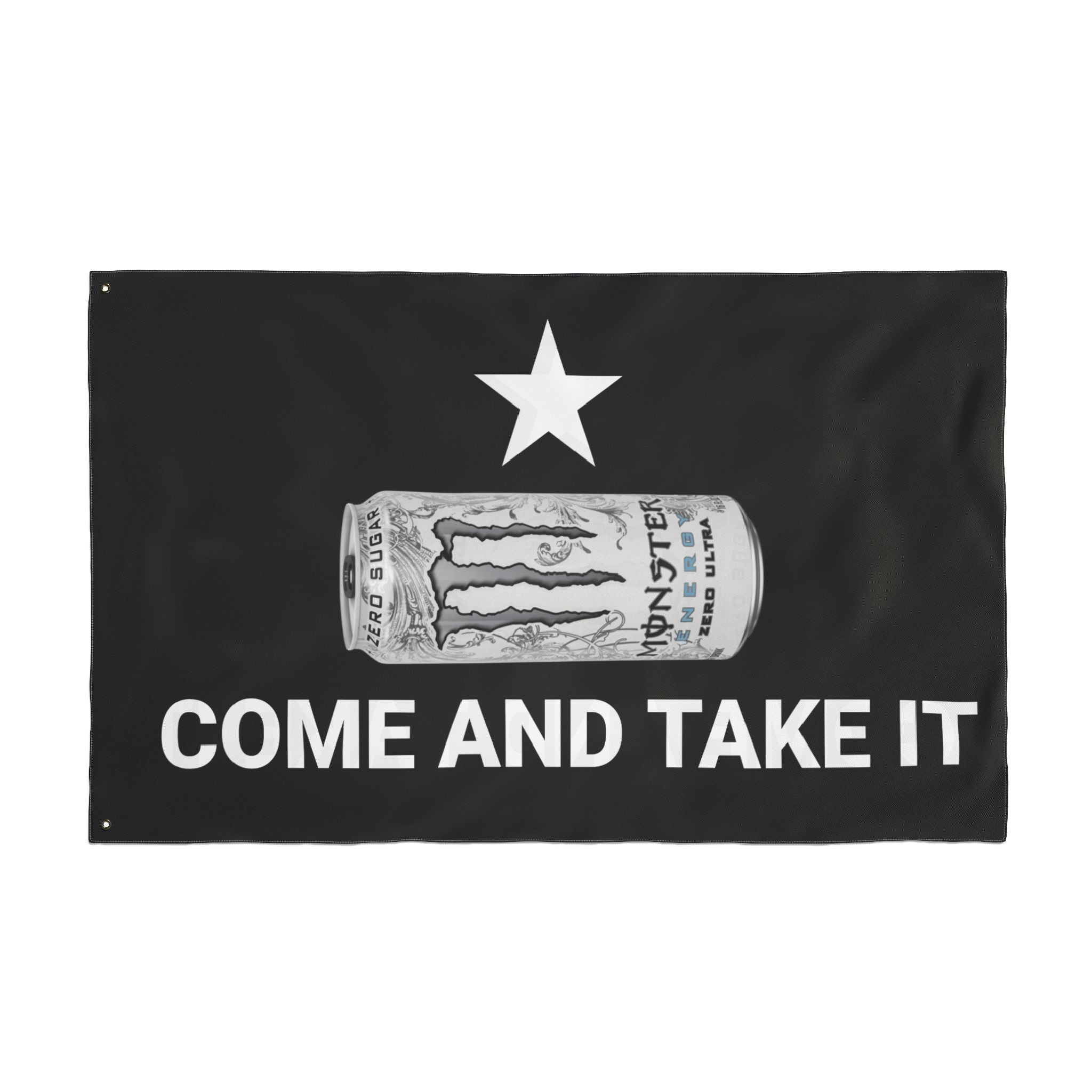 WHITE MONSTER FLAG