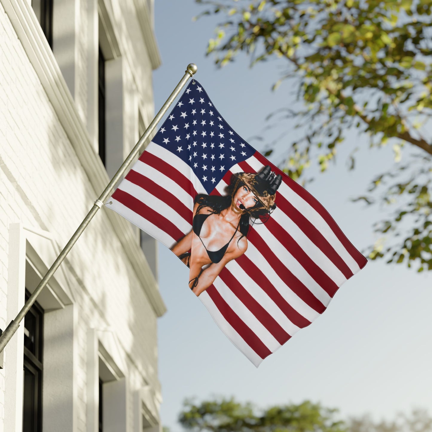 MEGAN FOX NODS AMERICAN FLAG
