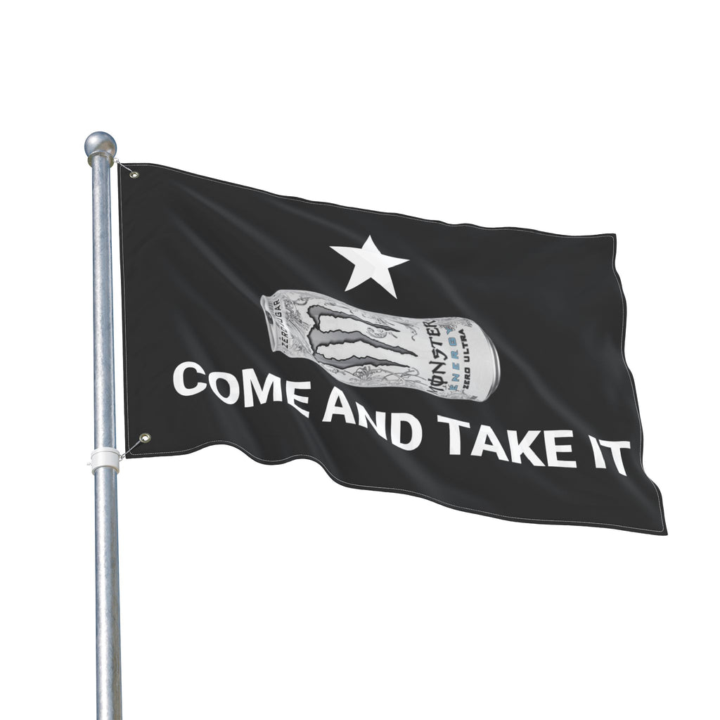WHITE MONSTER FLAG