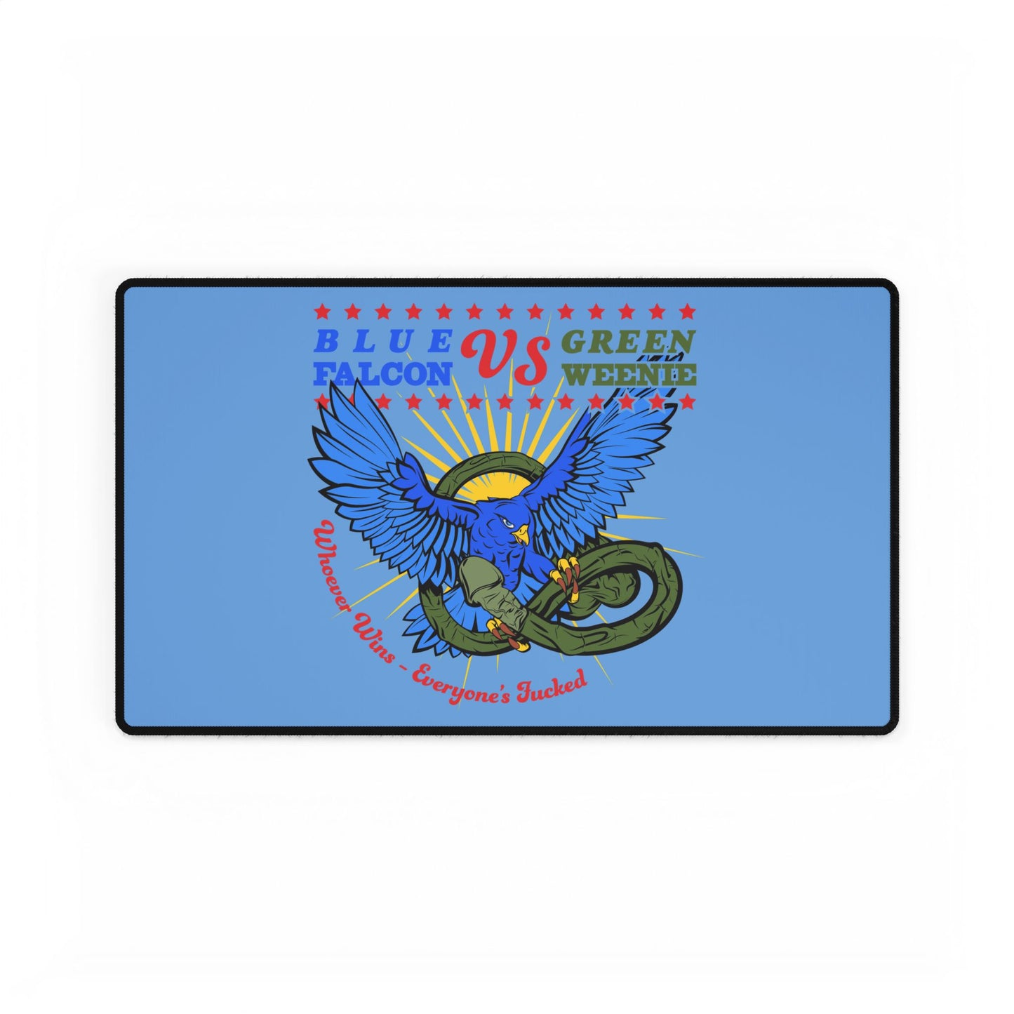 BlueFalcon Vs Green Weenie DeskMat