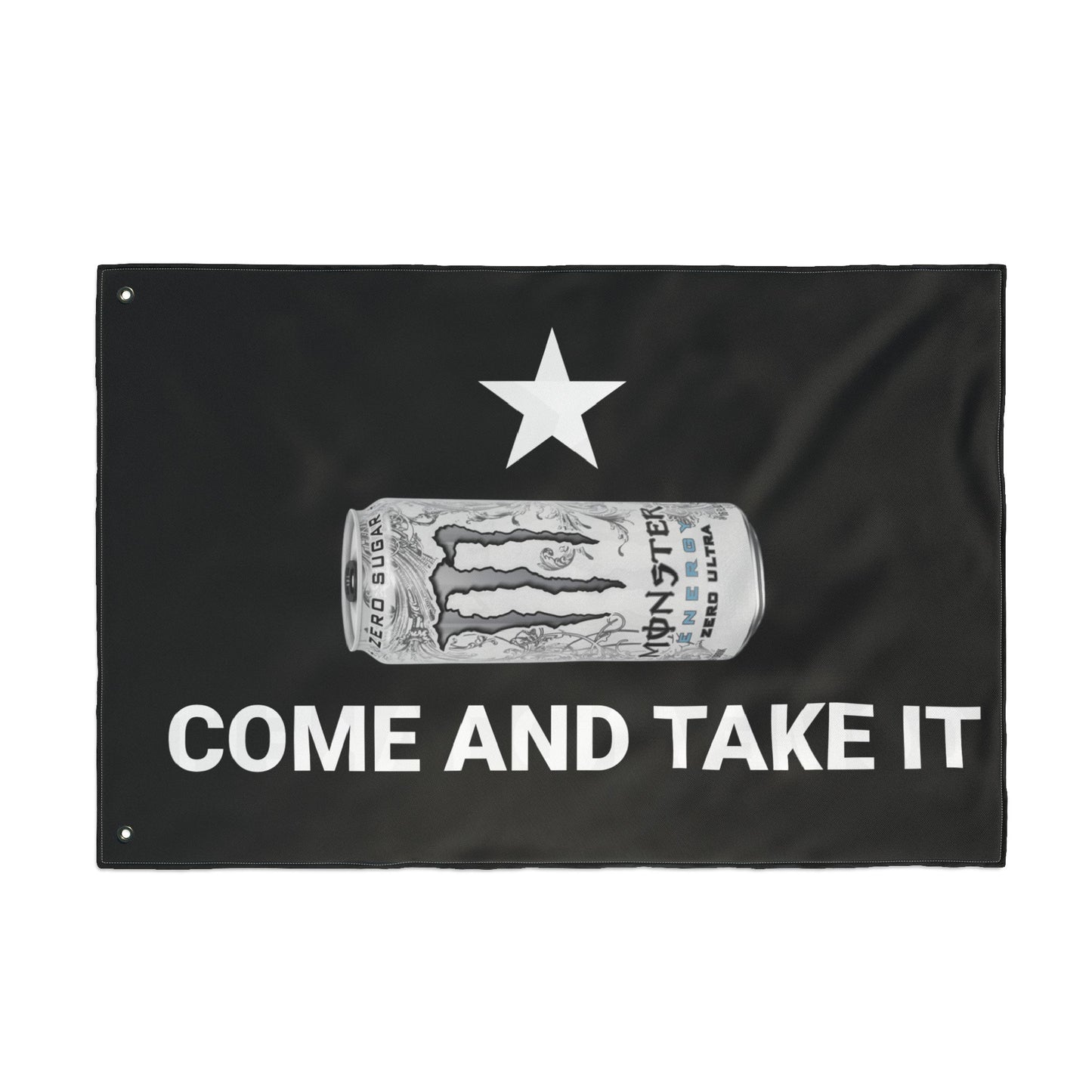 WHITE MONSTER FLAG