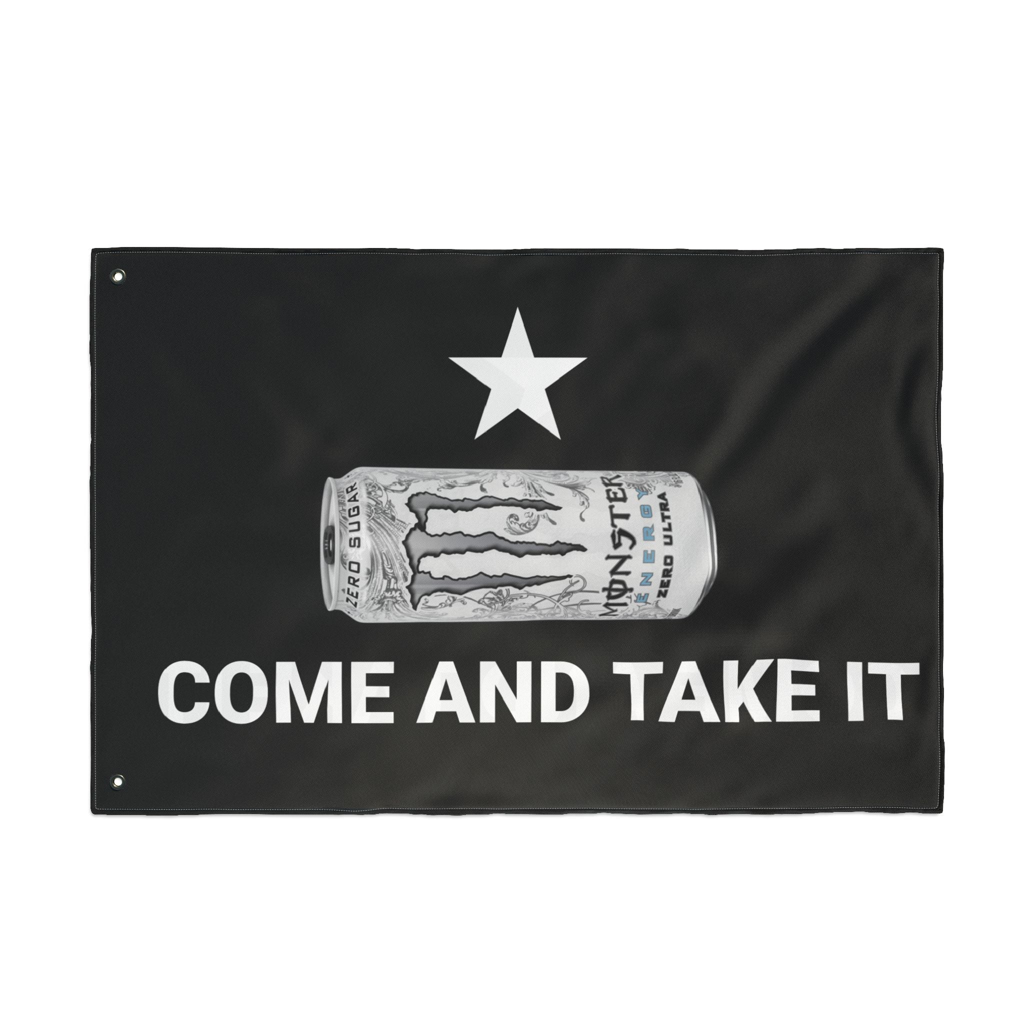 WHITE MONSTER FLAG