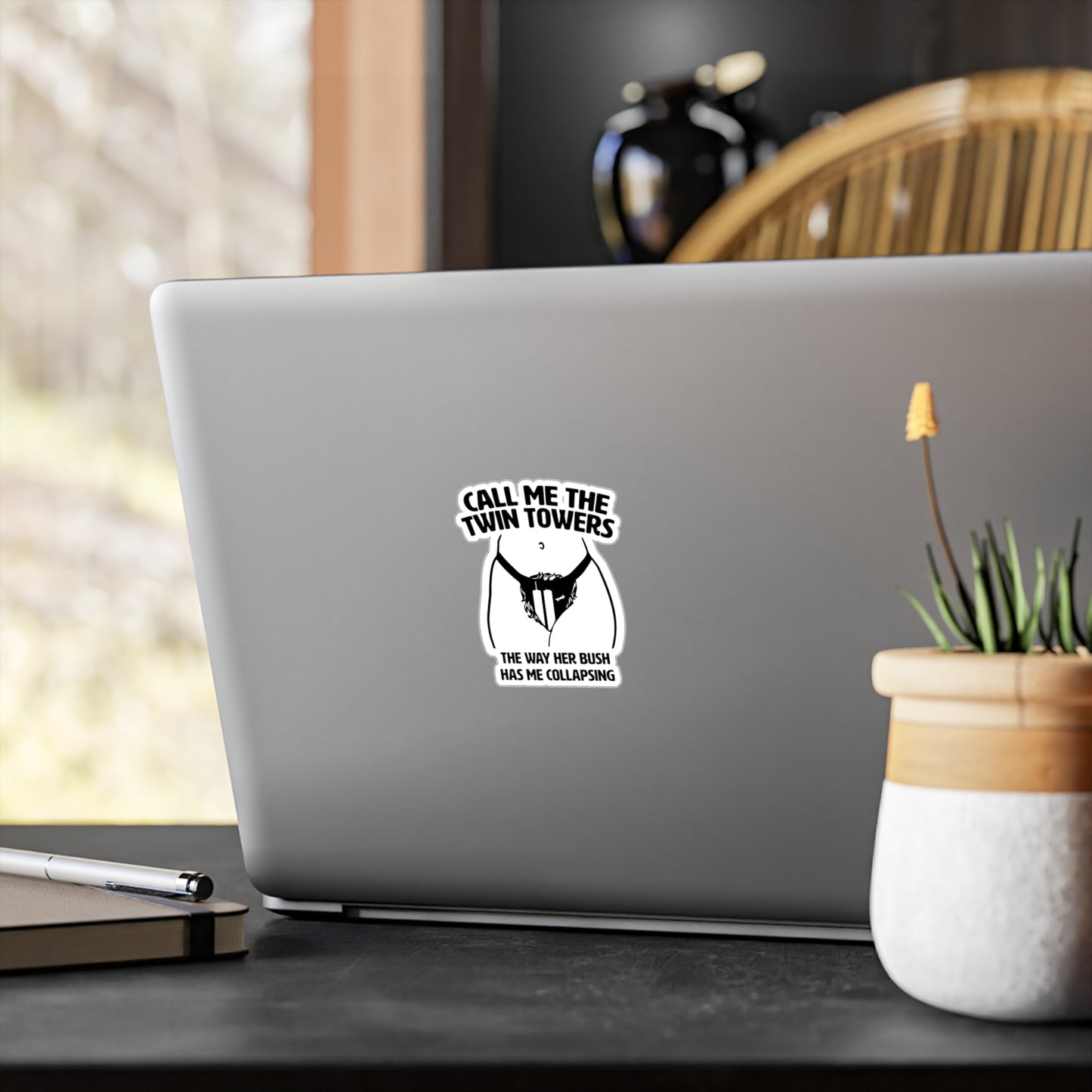 TWIN TOWER BUSH STICKER