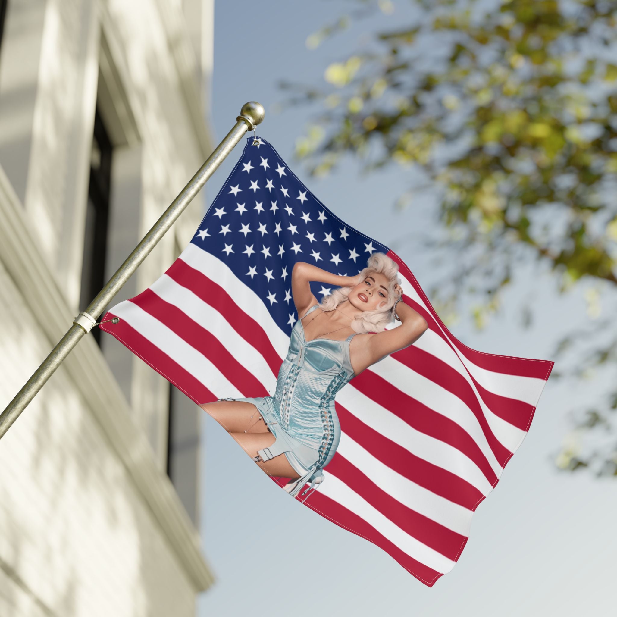 SABRINA CARPENTER AMERICAN FLAG