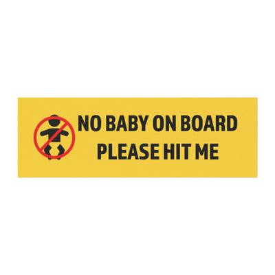 No Baby On Board Magnets