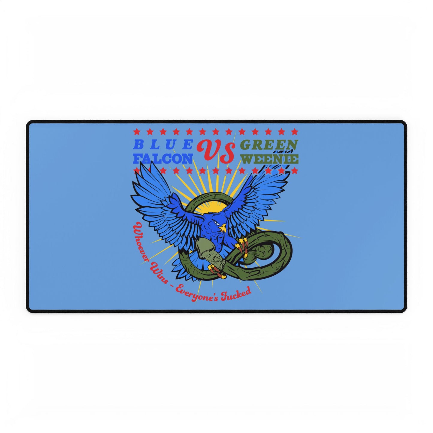 BlueFalcon Vs Green Weenie DeskMat