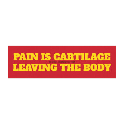 PAIN IS CARTILAGE LEAVING THE BODY Car Magnet