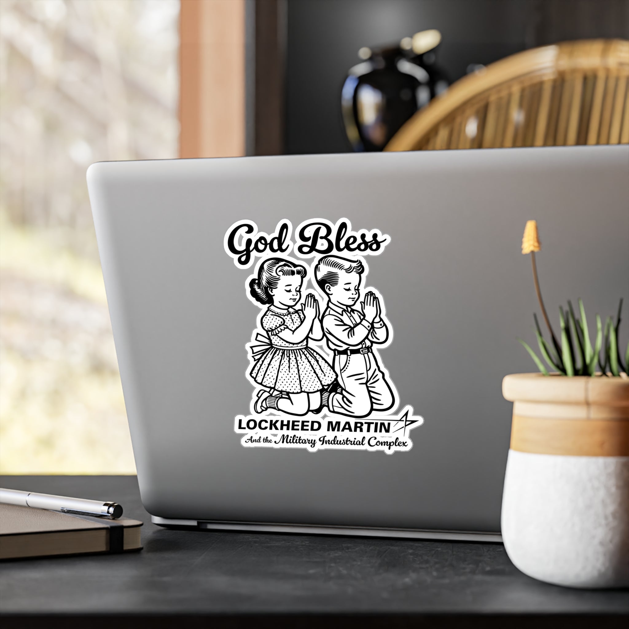 GodBless Lockhead Martin Sticker