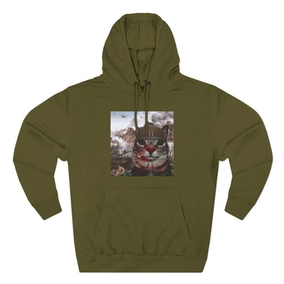 Two-Thousand Yard Stare Cat Hoodie