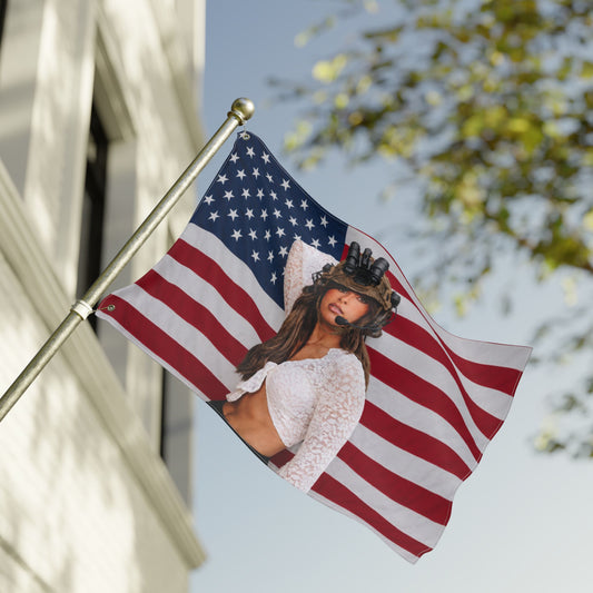 ELLA LANGLEY NODS AMERICAN FLAG