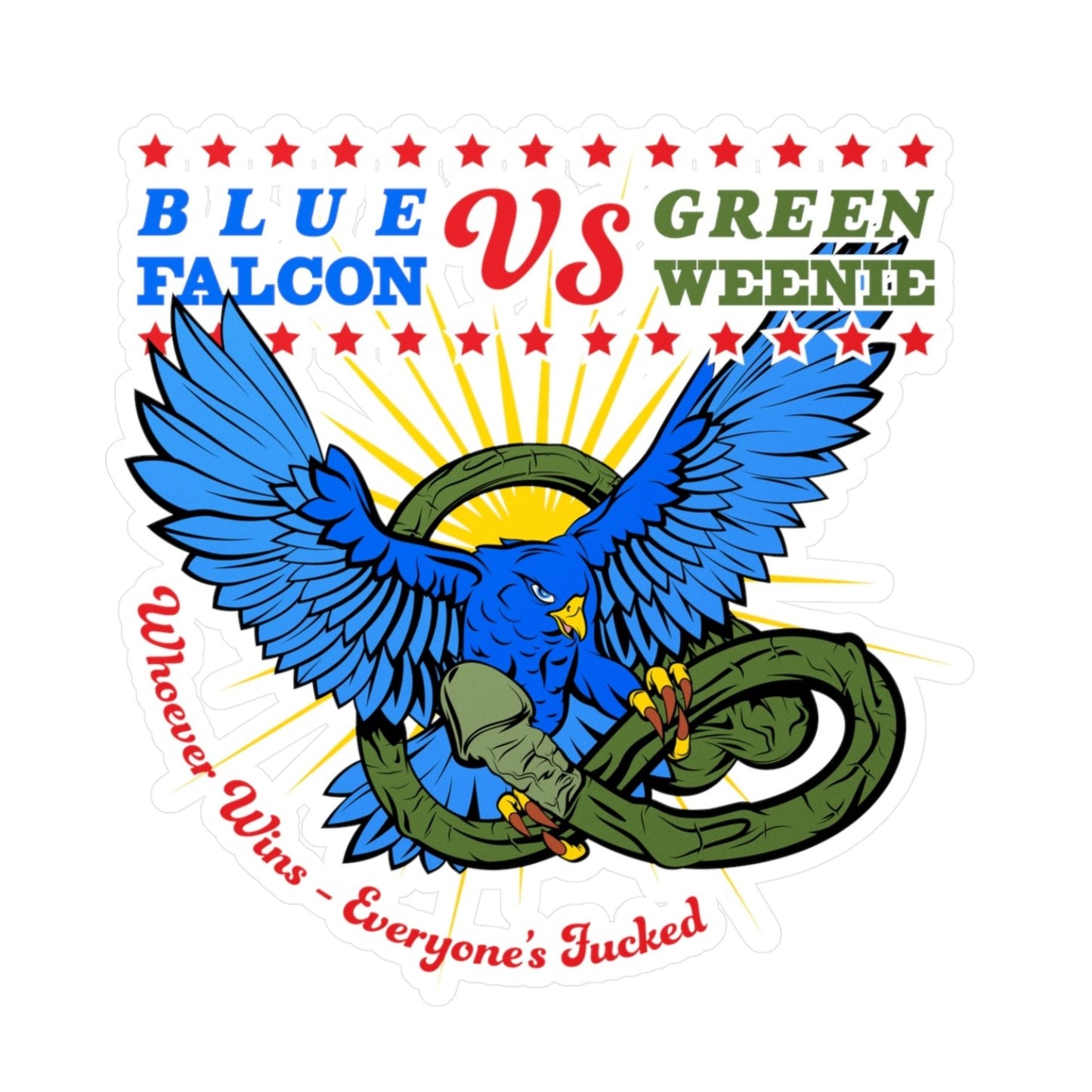 BlueFalcon vs GreenWeenie STICKER