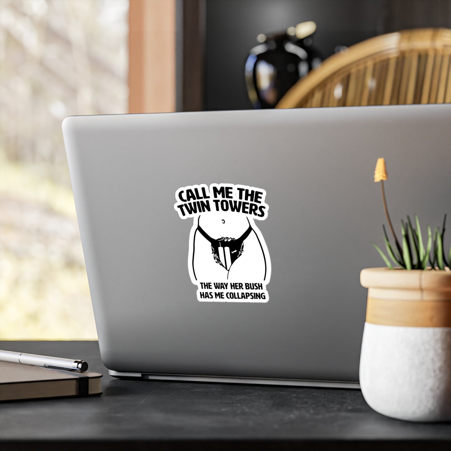 TWIN TOWER BUSH STICKER