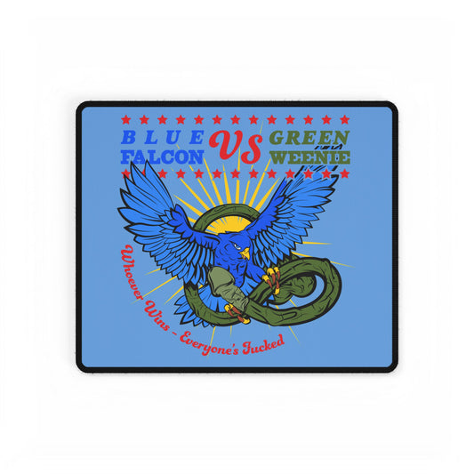 BlueFalcon Vs Green Weenie DeskMat