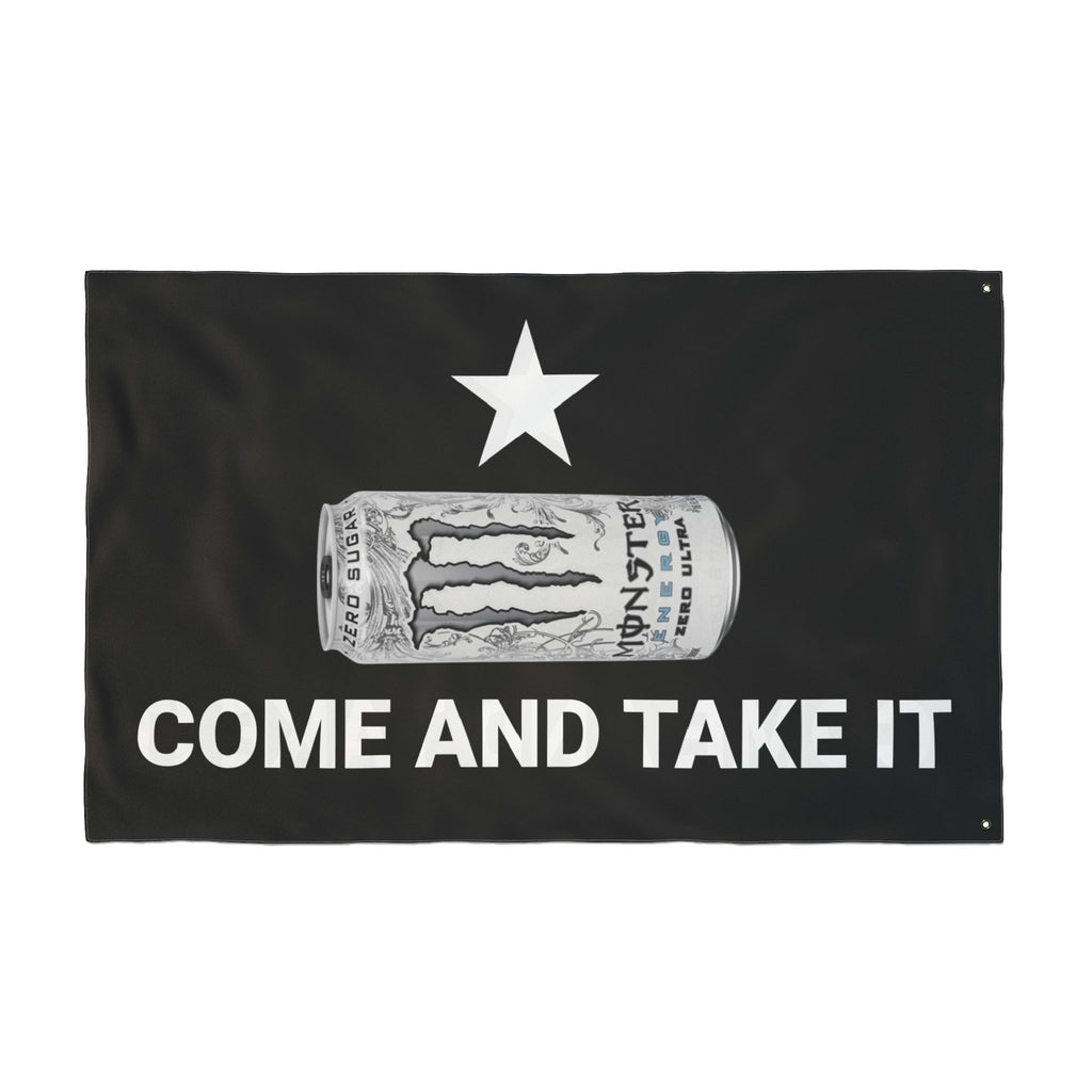 WHITE MONSTER FLAG