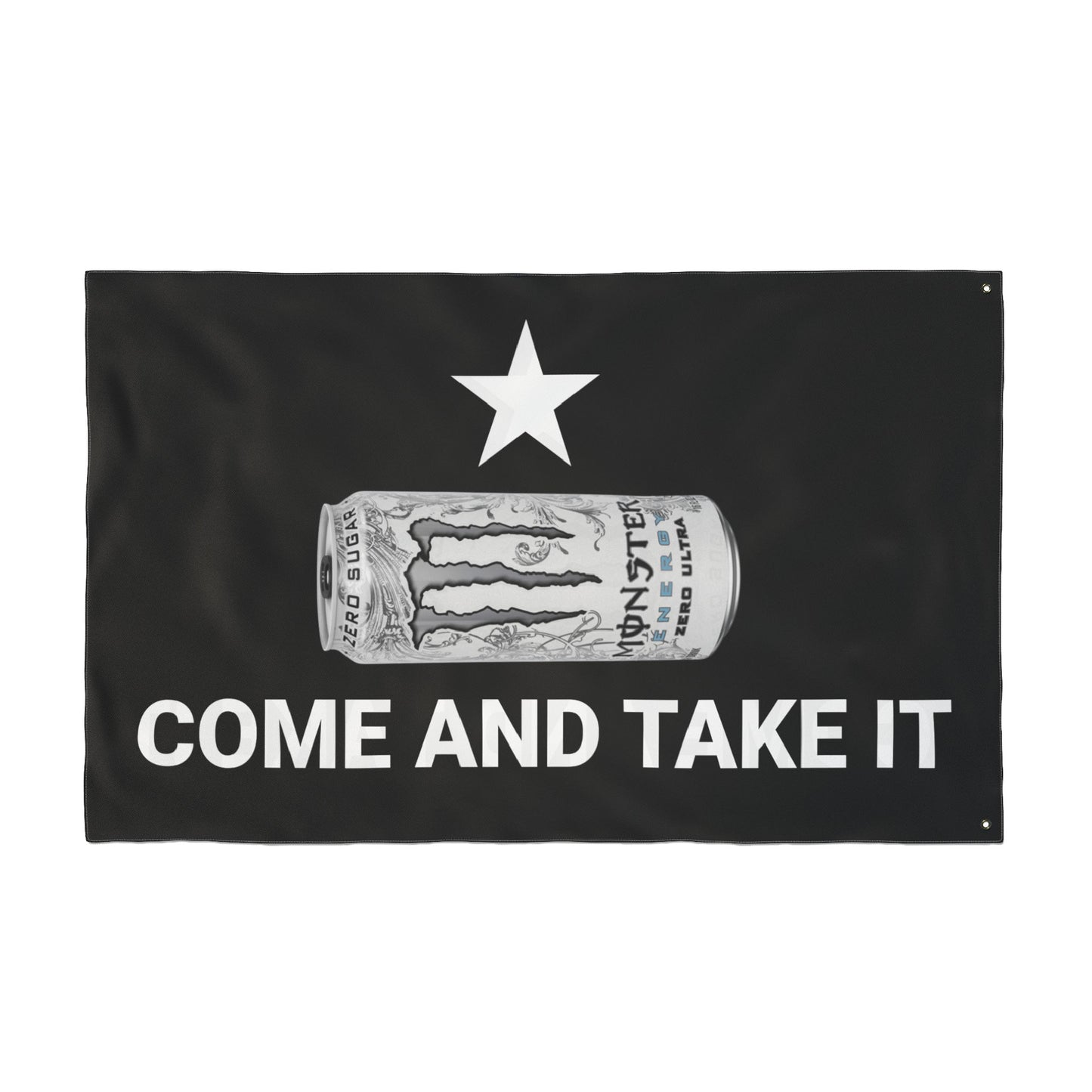 WHITE MONSTER FLAG