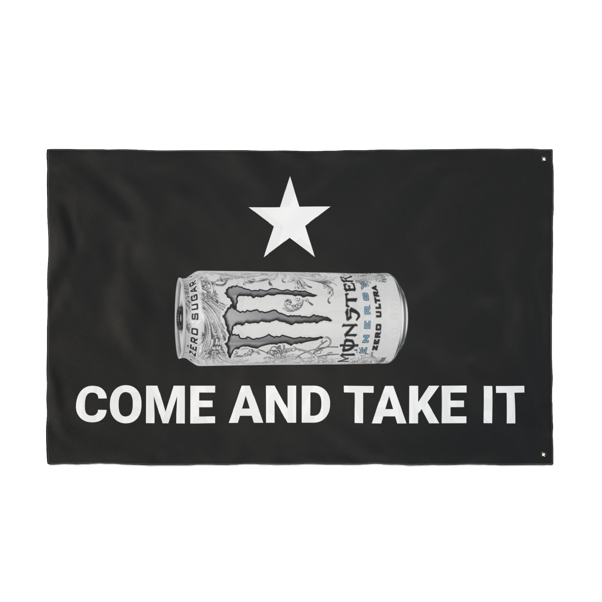 WHITE MONSTER FLAG