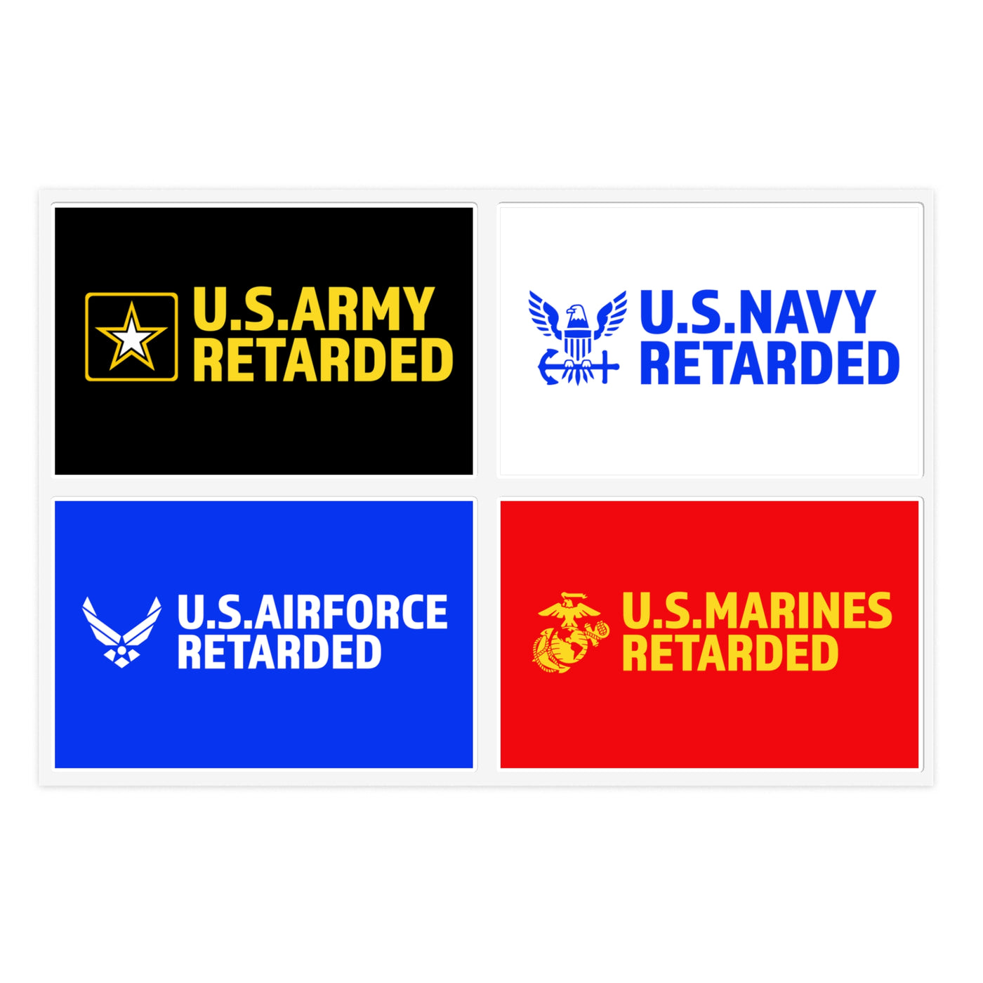 MILITARY RETARDED STICKERS