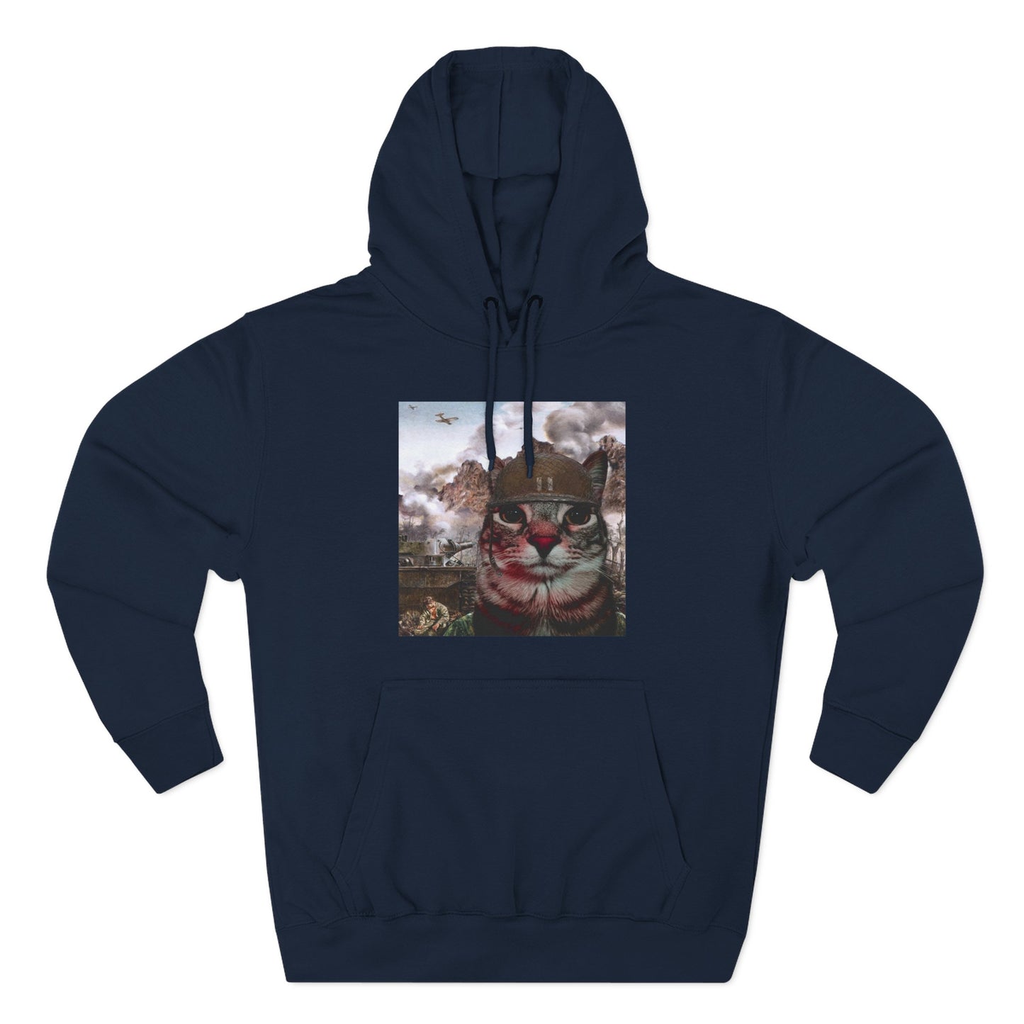 Two-Thousand Yard Stare Cat Hoodie