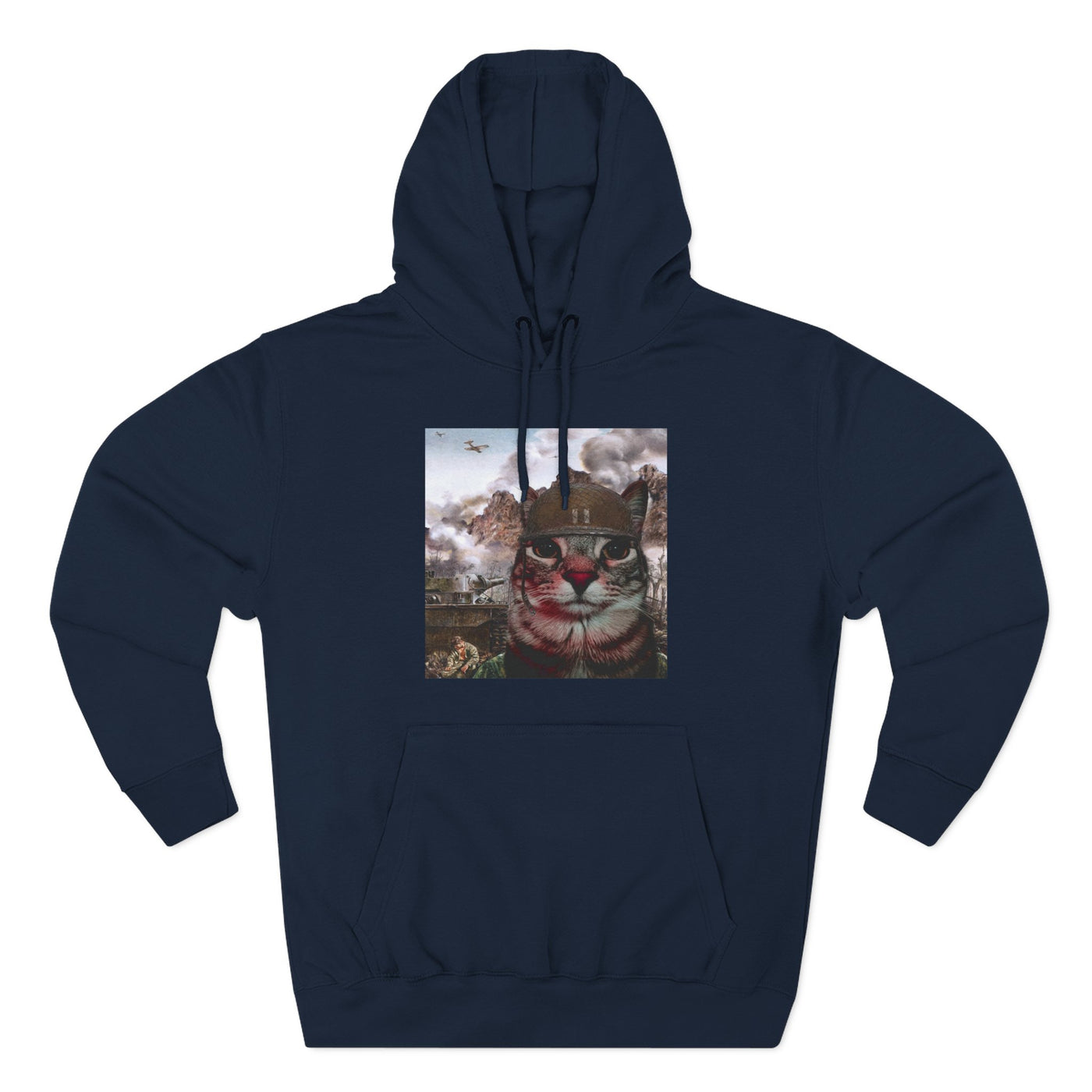 Two-Thousand Yard Stare Cat Hoodie
