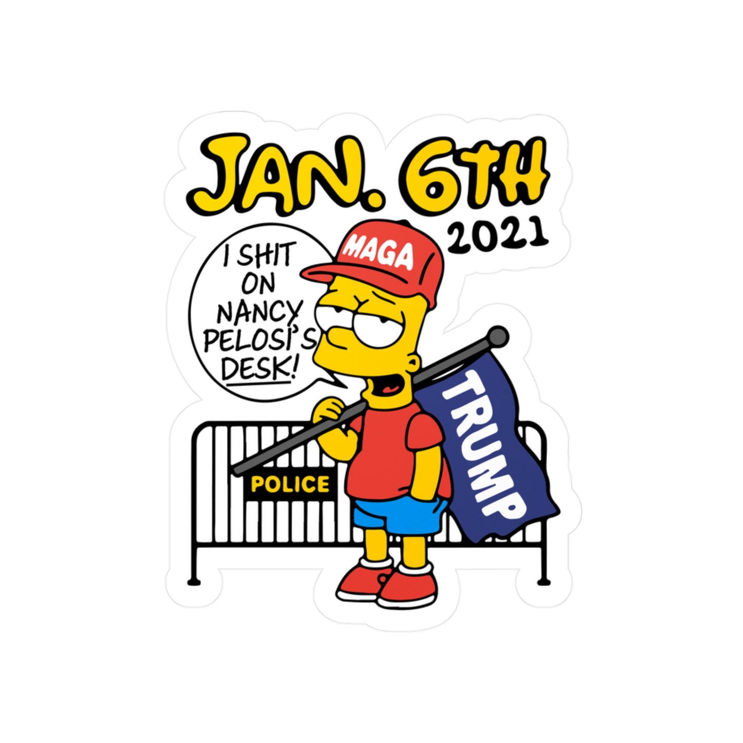 JAN 6th BART STICKER