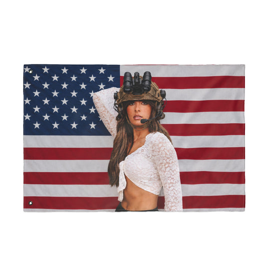 ELLA LANGLEY NODS AMERICAN FLAG