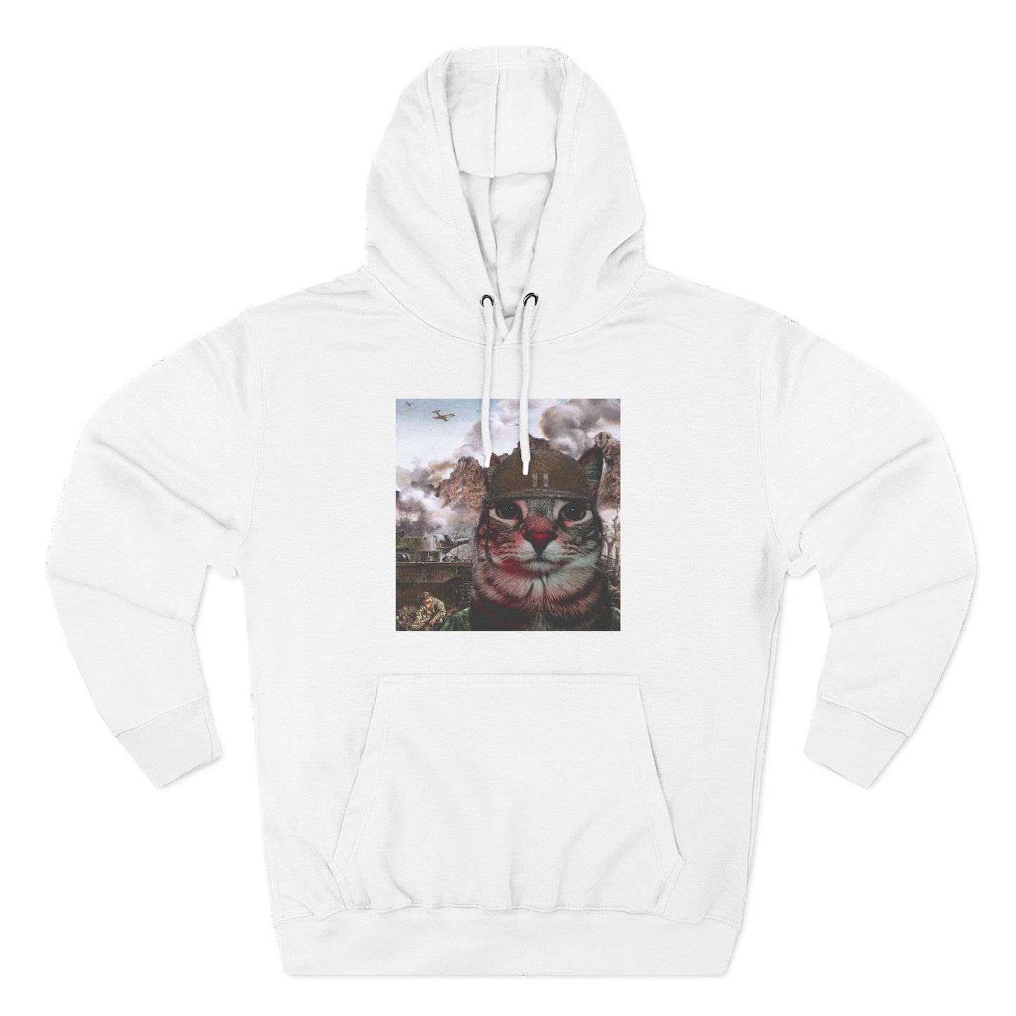 Two-Thousand Yard Stare Cat Hoodie
