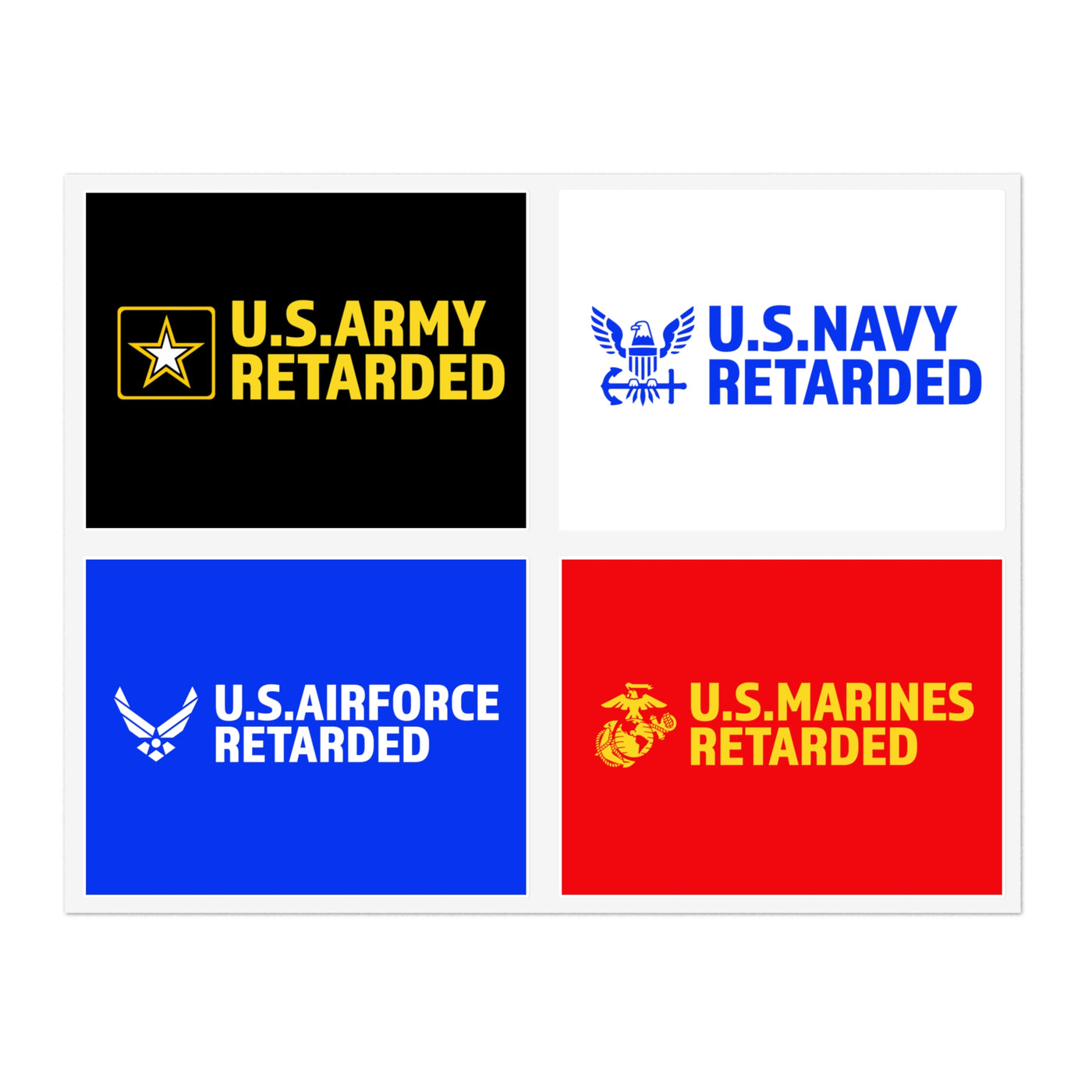 MILITARY RETARDED STICKERS