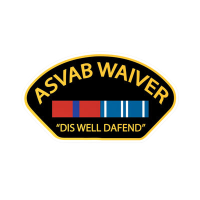 ASVAB WAIVER STICKER