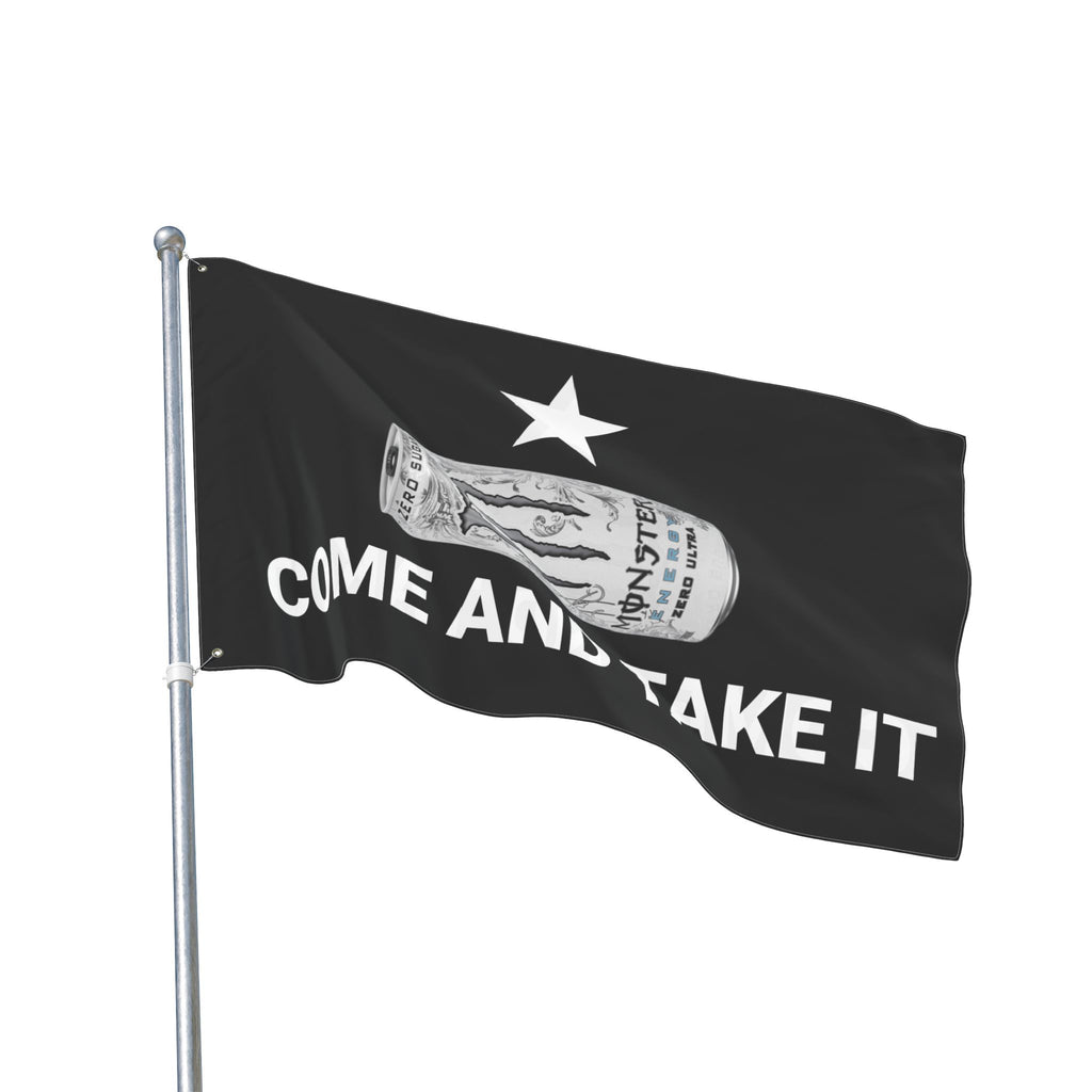 WHITE MONSTER FLAG