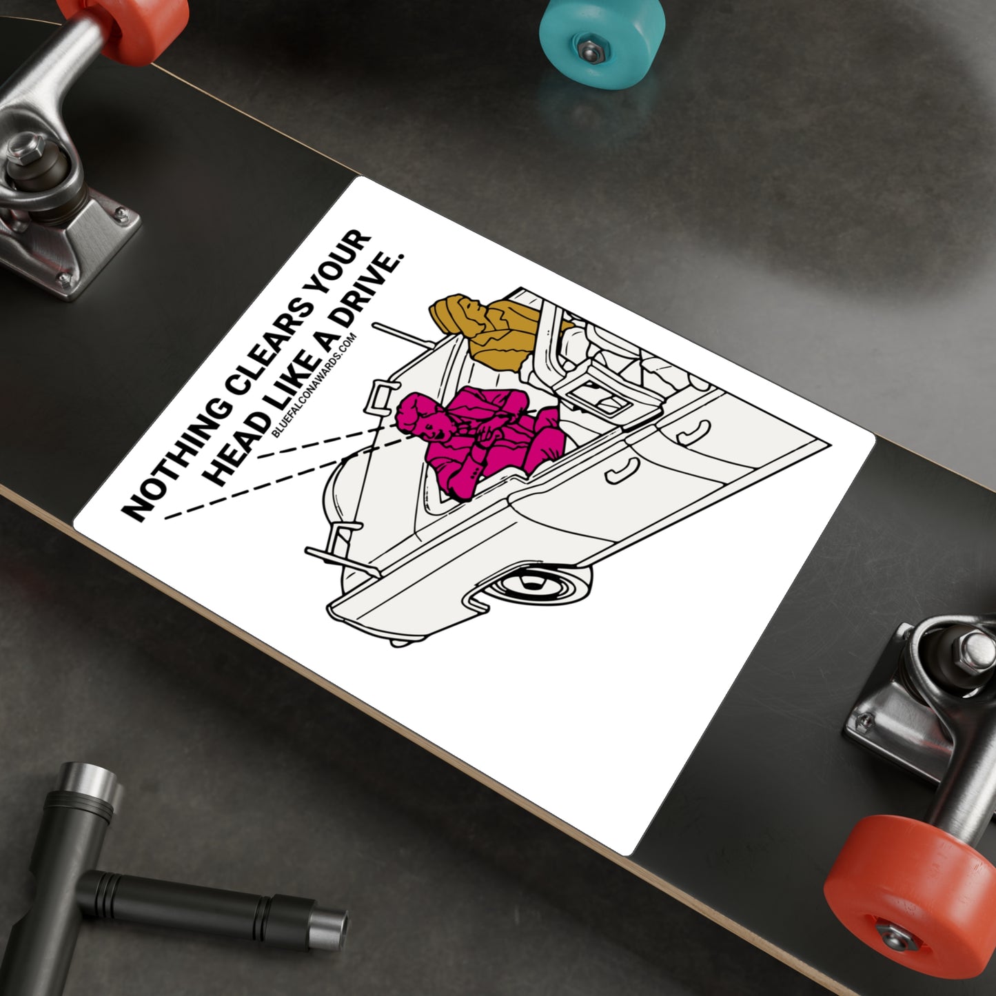 JFK CLEAR HEAD STICKER