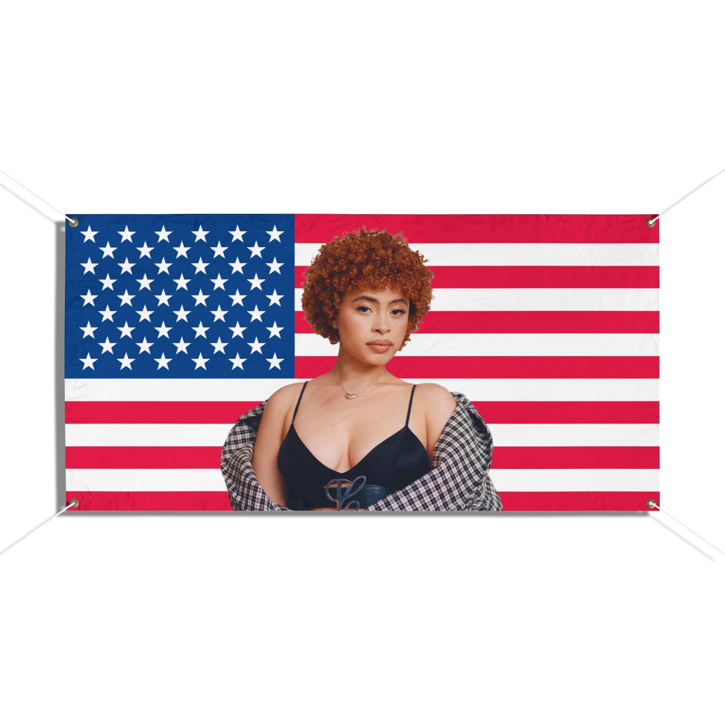 ICE SPICE AMERICAN FLAG (HEAVY DUTY VINYL BANNER)