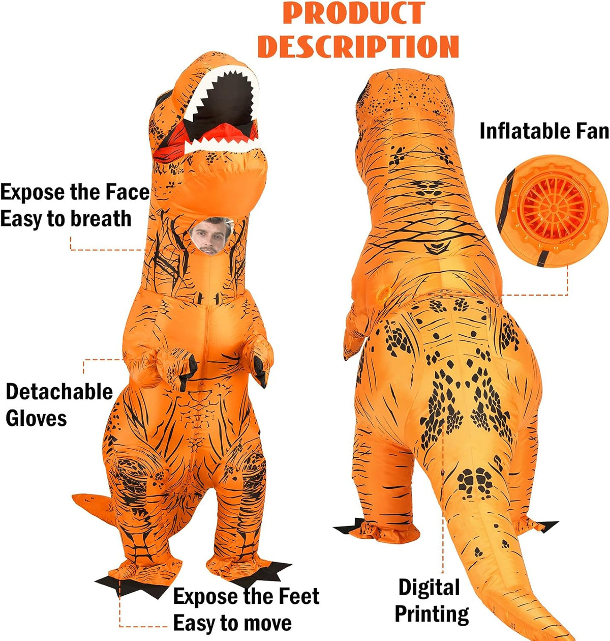 Inflatable T-Rex Costume