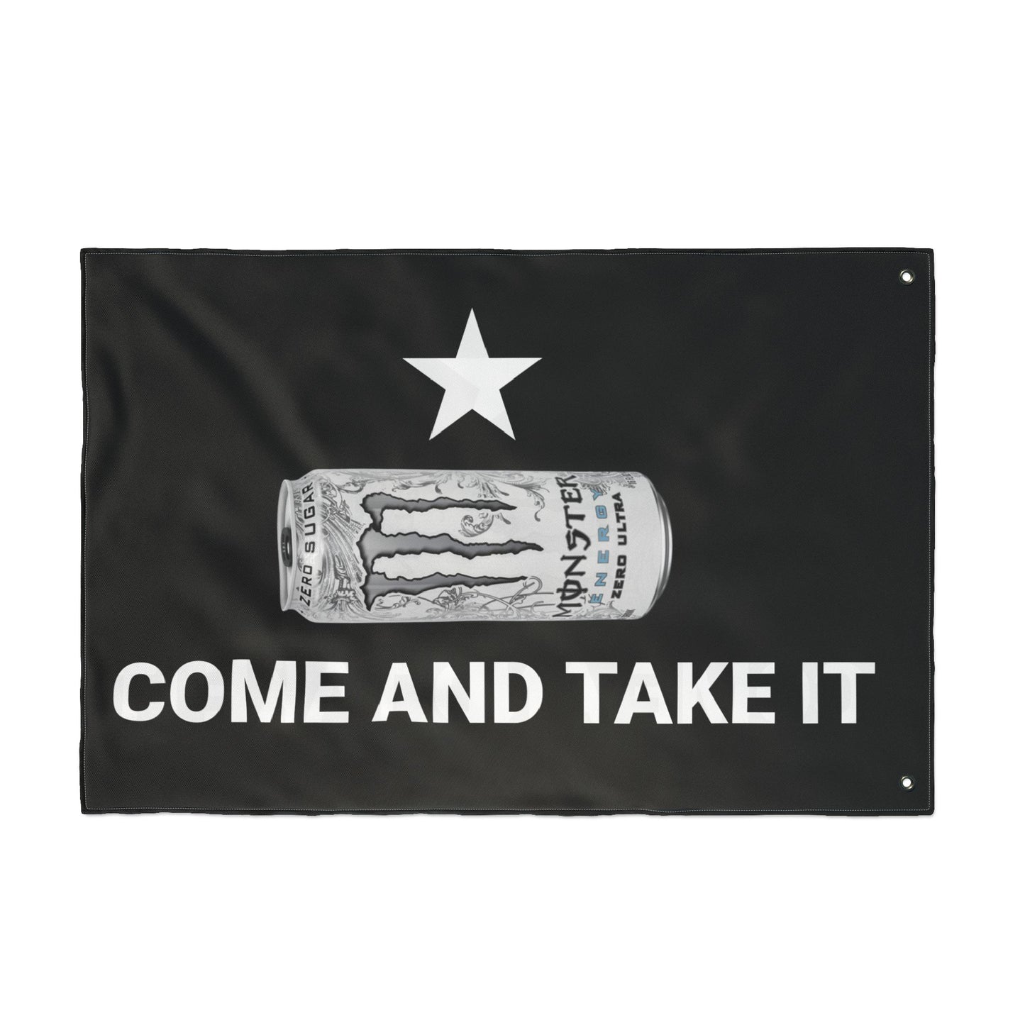 WHITE MONSTER FLAG