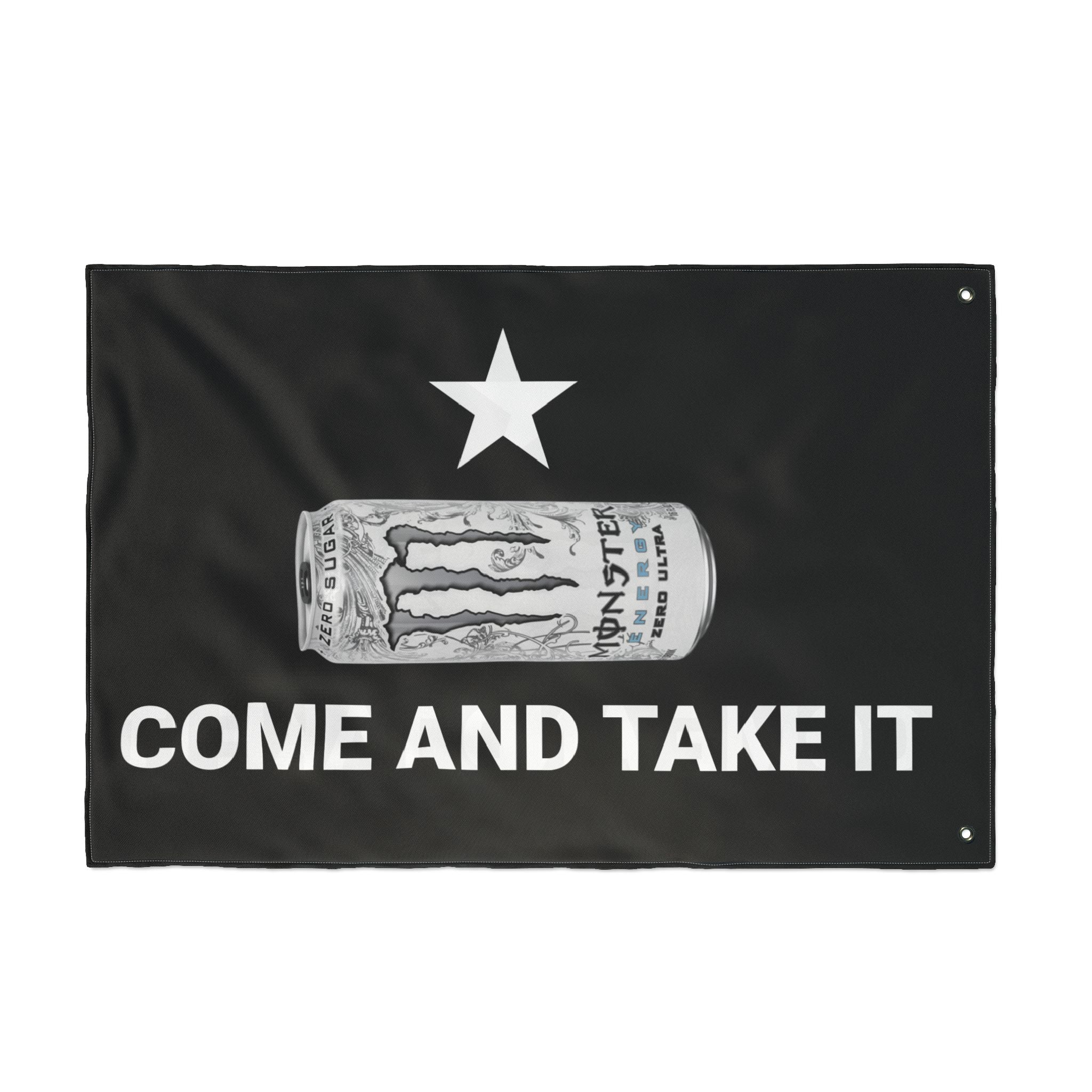WHITE MONSTER FLAG