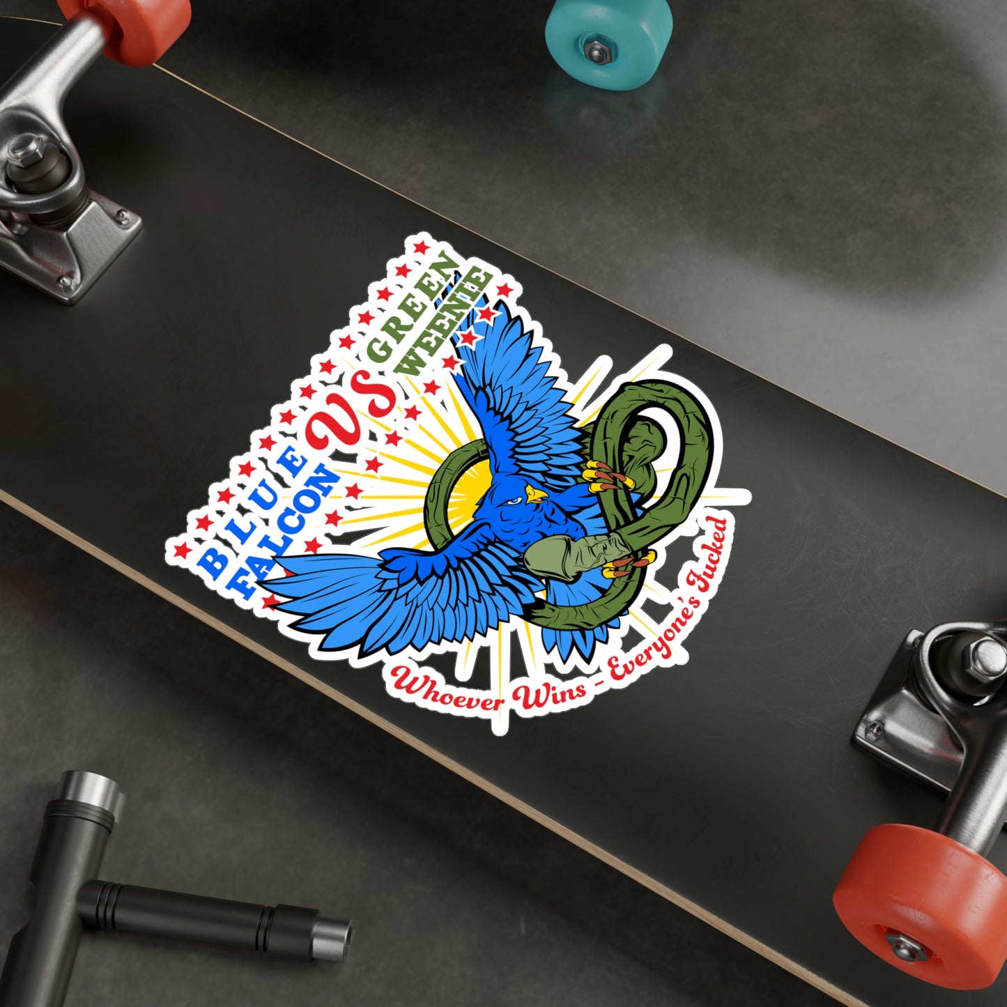 BlueFalcon vs GreenWeenie STICKER