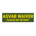 ASVAB WAIVER Sticker