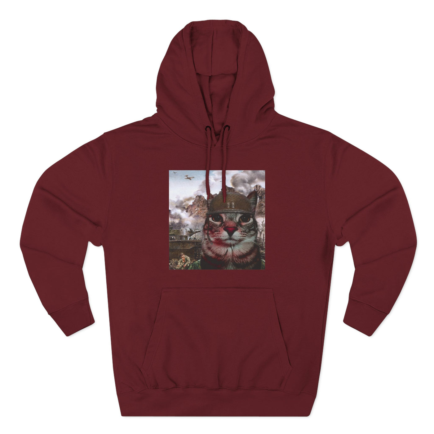 Two-Thousand Yard Stare Cat Hoodie