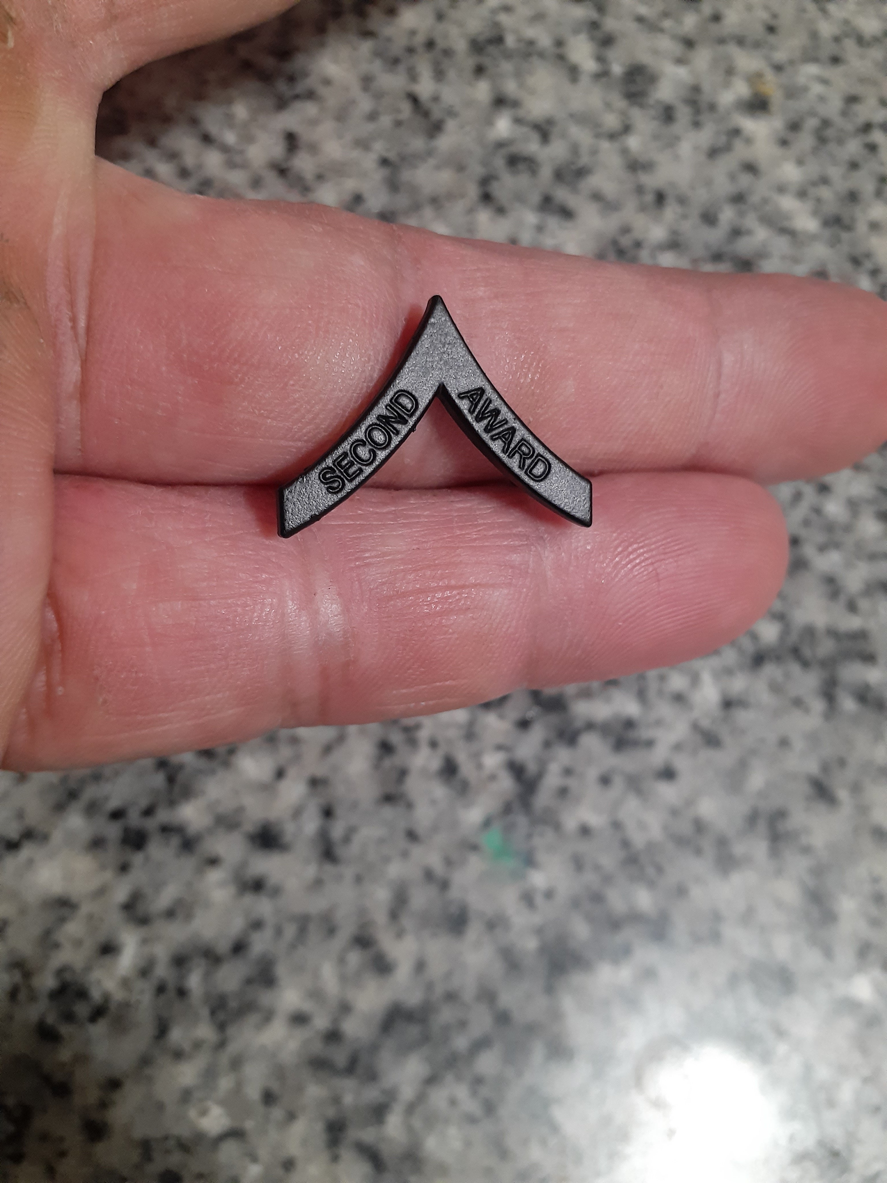 CHEVRON SECOND AWARD PIN (PAIRS)